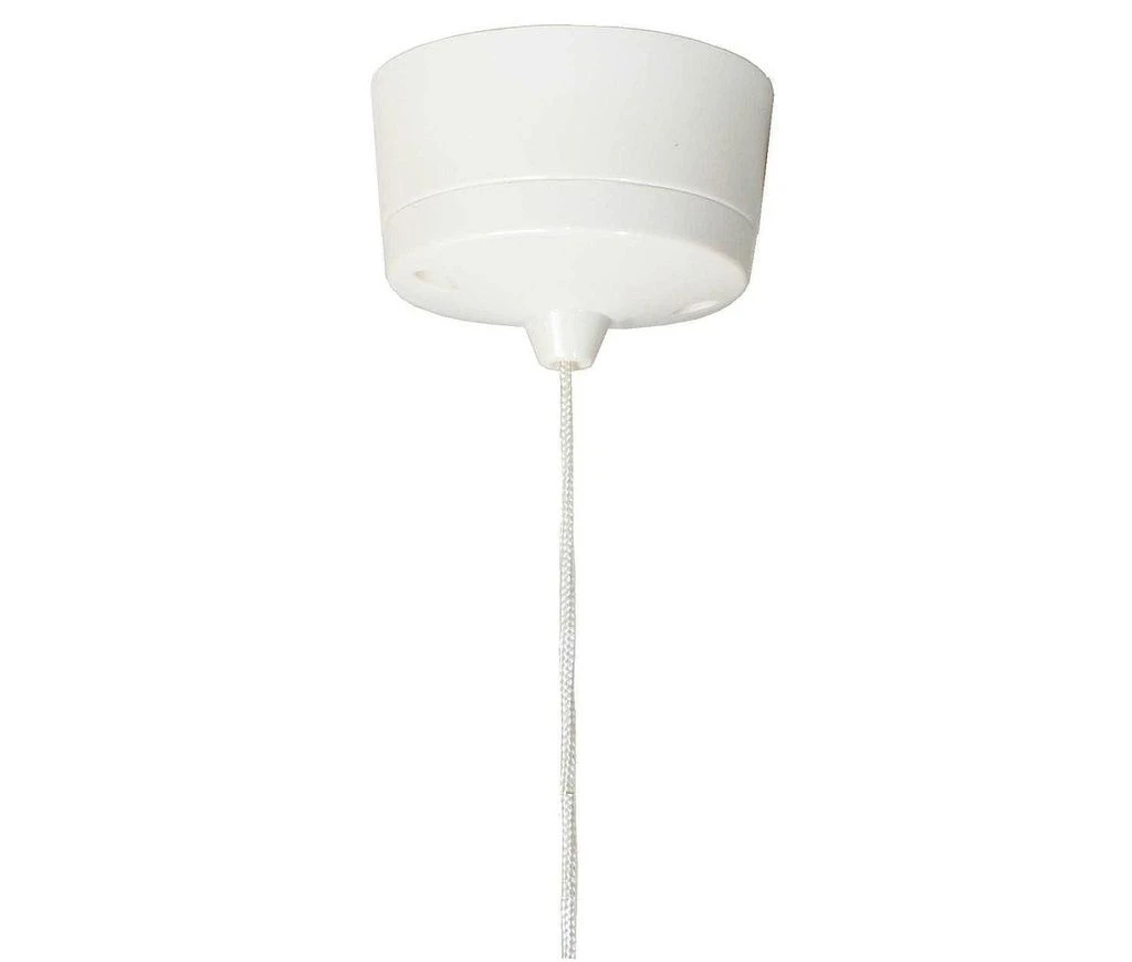 2 Way Plastic Bathroom Pull Cord Switch (White)