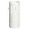 White Plastic Candle Sleeve Tube For Lamp Holders, 24mm Internal Diameter X 100mm Long