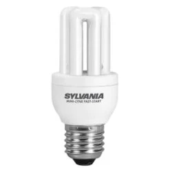 Sylvania 8W=40W ES/E27 Mini-Lynx Fast-Start CFL Energy Saver Lamp, Extra Warm White 2700K