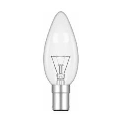 Luxram 25W 240V SBC B15d Clear 35mm Candle Light Bulb, Warm White