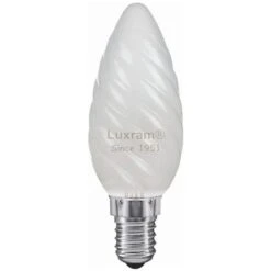 Luxram 40W 240V SES E14 Pearl Matt 35mm Twisted Candle Light Bulb