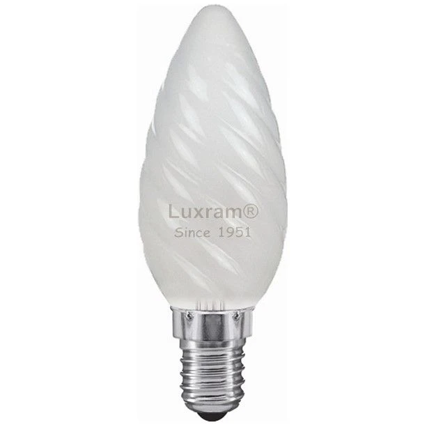 Luxram 40W 240V SES E14 Pearl Matt 35mm Twisted Candle Light Bulb 3 Luxram 40W 240V SES E14 Pearl Matt 35mm Twisted Candle Light Bulb