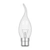 Luxram 60W 240V BC B22 Flared Flame Bent Tip Candelux Candle Clear Light Bulb -Philips Shop 0 0 2 028704060 wb