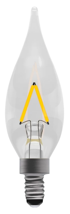 BELL 05029 Pro LED Filament Chandelier Bulb 1W=10W, MES/E10, Warm White, Clear