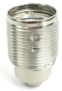 Ecofix Continental Lamp Holder 10mm ES E27 Nickel Threaded