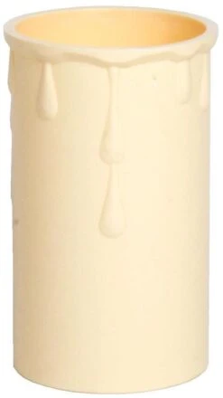 Cream 37 X 70 Mm Candle Drip Plastic Cover
