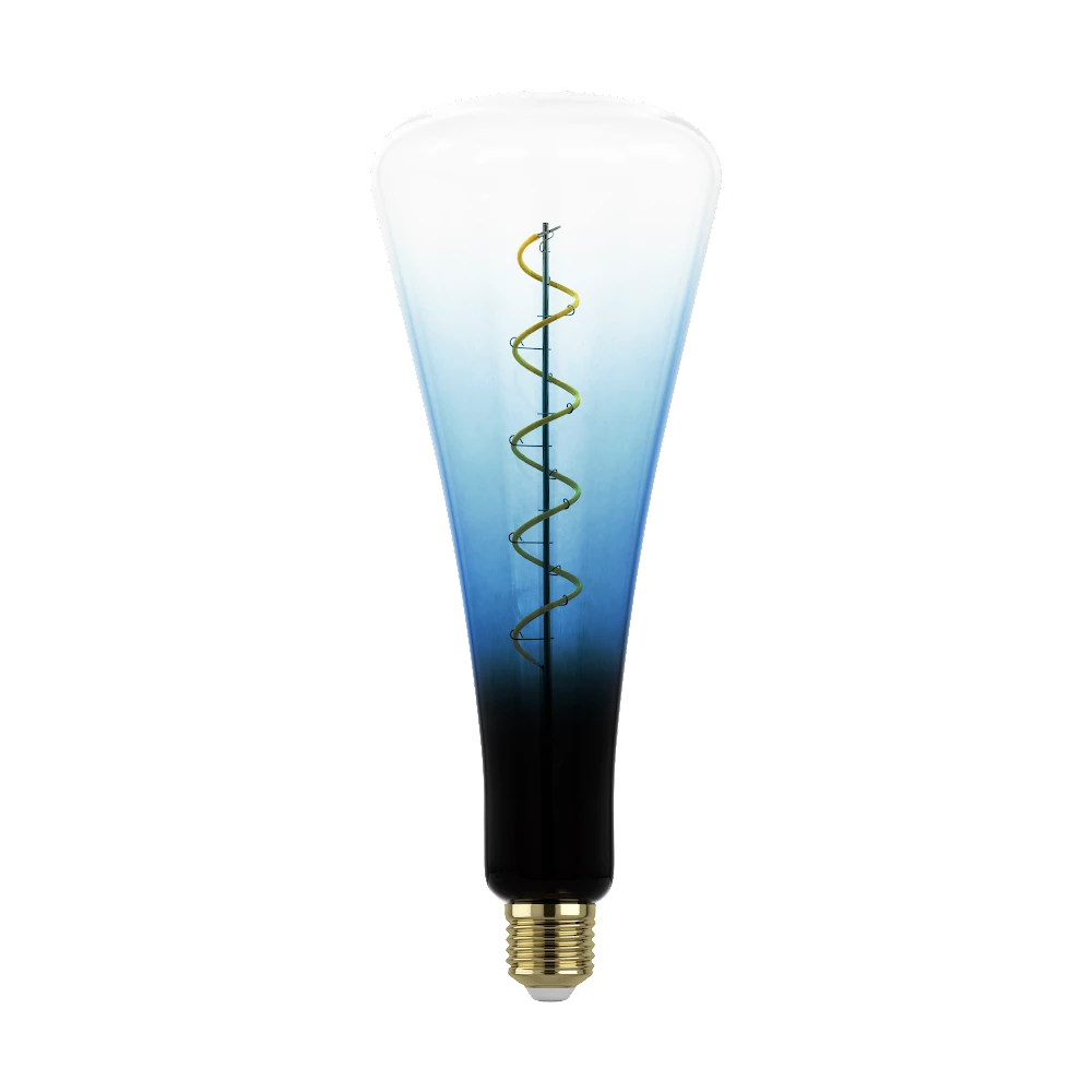 EGLO Decorative LED Spiral Filament Lamp 4W ES/E27 Black To Blue Gradient Glass 4 EGLO Decorative LED Spiral Filament Lamp 4W ES/E27 Black To Blue Gradient Glass - Image 2
