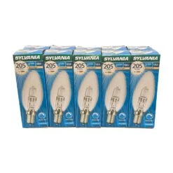 Sylvania Eco Halogen Candle Bulb 18W = 24W 240V SES E14 Dimmable, Warm White -Philips Shop 1 1 0 10 pack boxes