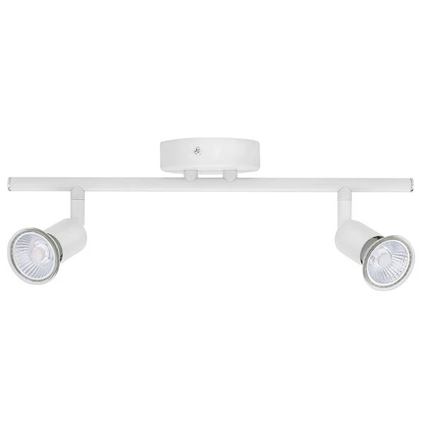 BELL 10379 Luna Twin GU10 White 2Lt Ceiling Fitting, 36 Cm 3 BELL 10379 Luna Twin GU10 White 2Lt Ceiling Fitting, 36 Cm