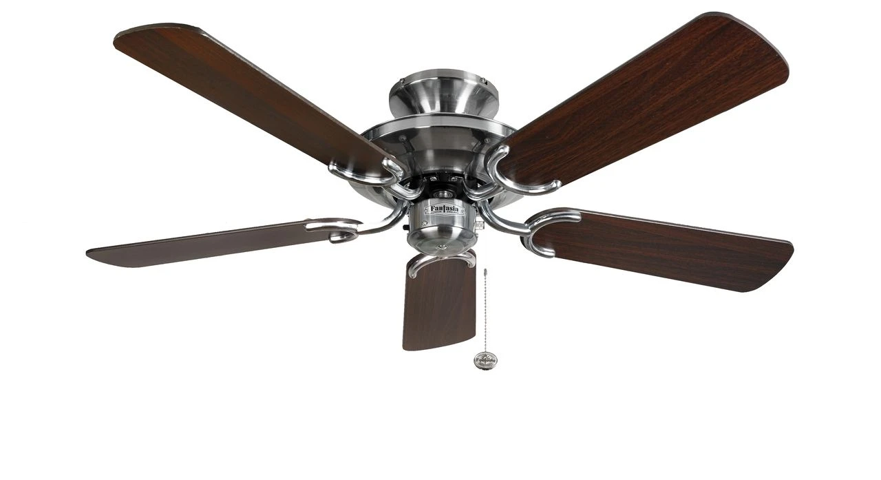 Fantasia 115441 Mayfair Stainless Steel / Dark Oak No Light 3 Fantasia 115441 Mayfair Stainless Steel / Dark Oak No Light