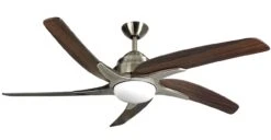 Fantasia 116035 Viper Plus Antique Brass / Dark Oak 44'' Ceiling Fan With LED Lights