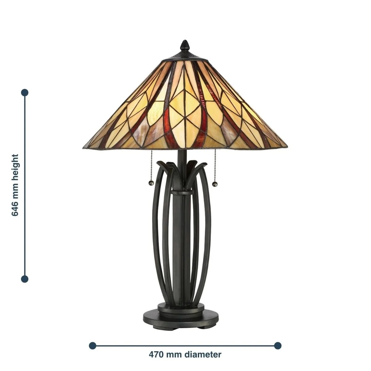 Elstead QZ-VICTORY-TL Quiozel Victory Tiffany Lamp 6 Elstead QZ-VICTORY-TL Quiozel Victory Tiffany Lamp - Image 4