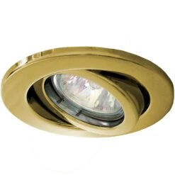 DAR Lighting Polished Brass Tilt Downlighter 12v MR16 Lampholder Included