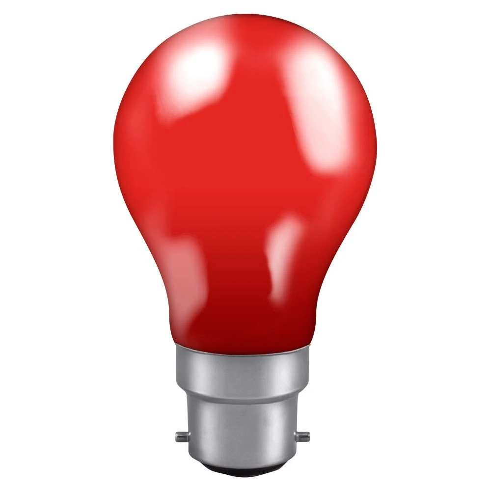 Crompton 60W 240V BC B22 GLS Red Coloured Light Bulb 3 Crompton 60W 240V BC B22 GLS Red Coloured Light Bulb