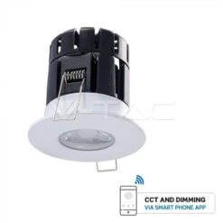 V-TAC Fire Rated IP65 Dimmable 10W LED Downlight (Smart Phone App Controlled)
