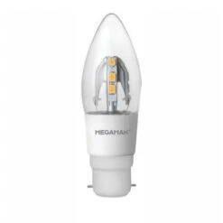 Megaman Incanda-LED 4W BC/B22 2800K Warm White Clear Candle Light Bulb