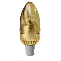 Megaman LED 5W 240V SBC B15d Twisted Gold Candle Light Bulb 25W Equiv.