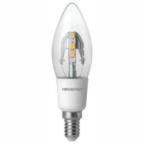 Megaman 143684 Incanda-LED 4W 240V SES/E14 Clear Candle, Warm White 2800K 3 Megaman 143684 Incanda-LED 4W 240V SES/E14 Clear Candle, Warm White 2800K
