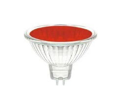 Luxram MR16 Dichroic Red 12V 20W Halogen Spot Lamp, 38° Beam