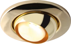 ME06B IP20 230V 80W Max. R80 Brass Eyeball Recessed Fitting, Cut-out Diameter - 140mm