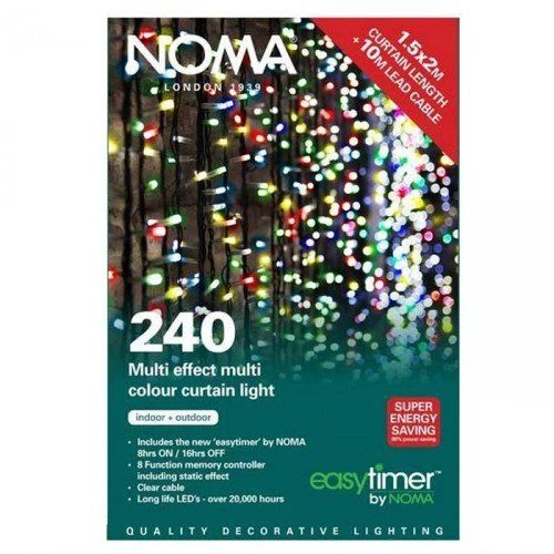 NOMA LED Multi Function Multi Colour Curtain Lights 3 NOMA LED Multi Function Multi Colour Curtain Lights