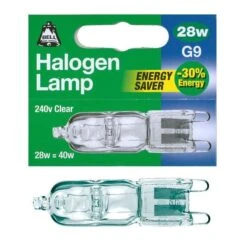 BELL 04080 - 28W 240V Clear G9 Halogen Capsule Energy Saver 28w = 40w