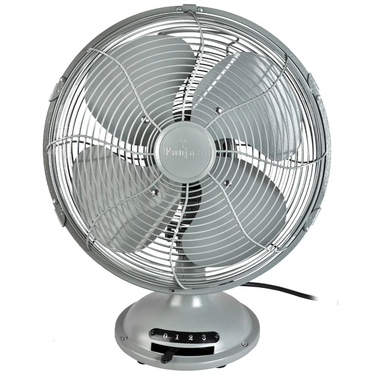 Fantasia 119654 12" Inch Desktop Desk Sturdy Metal Vintage Grey / Blue Fan 3 Fantasia 119654 12" Inch Desktop Desk Sturdy Metal Vintage Grey / Blue Fan