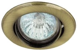 DAR Lighting Antique Brass Tilt Downlighter 12v MR16 Lampholder Included