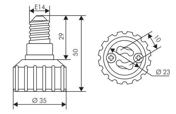 E14 To GU10 Lamp Holder Adapter / Light Bulb Adapter 4 E14 To GU10 Lamp Holder Adapter / Light Bulb Adapter - Image 2