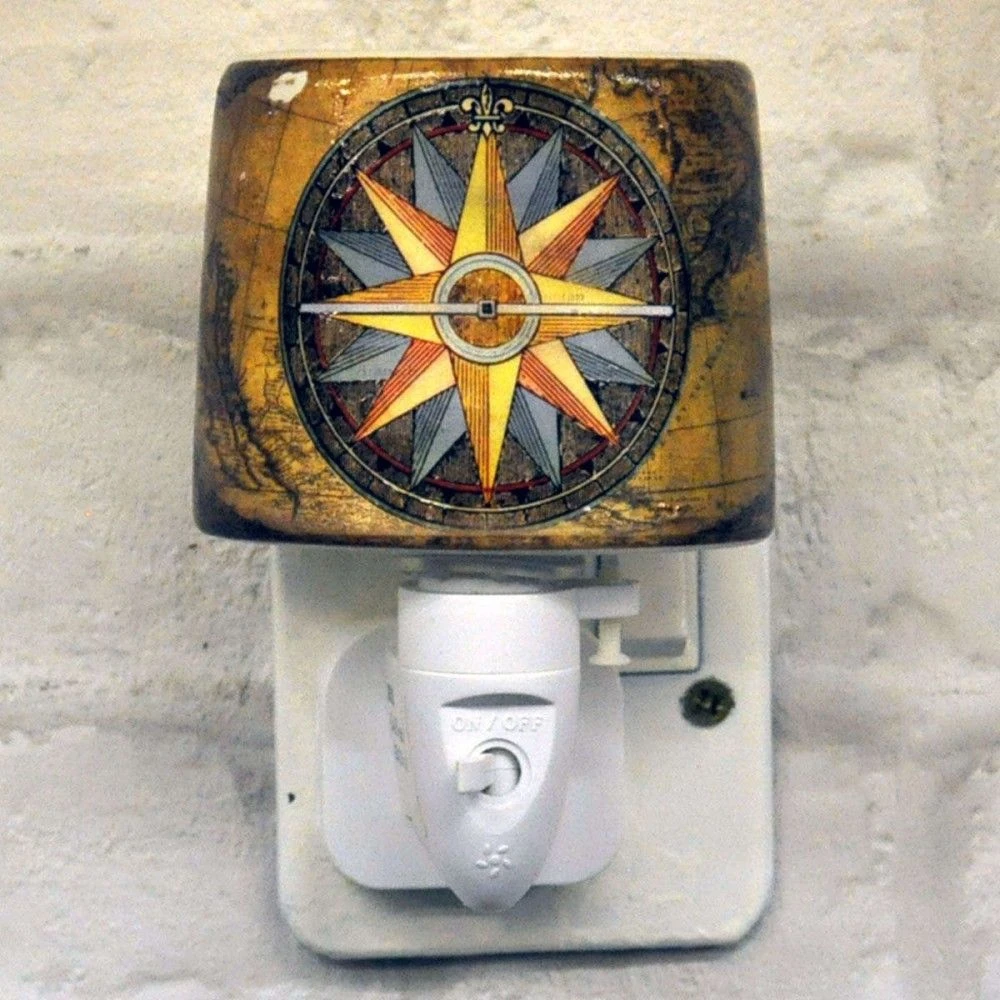 Compass Ceramic Plug-in Night Light 3 Compass Ceramic Plug-in Night Light