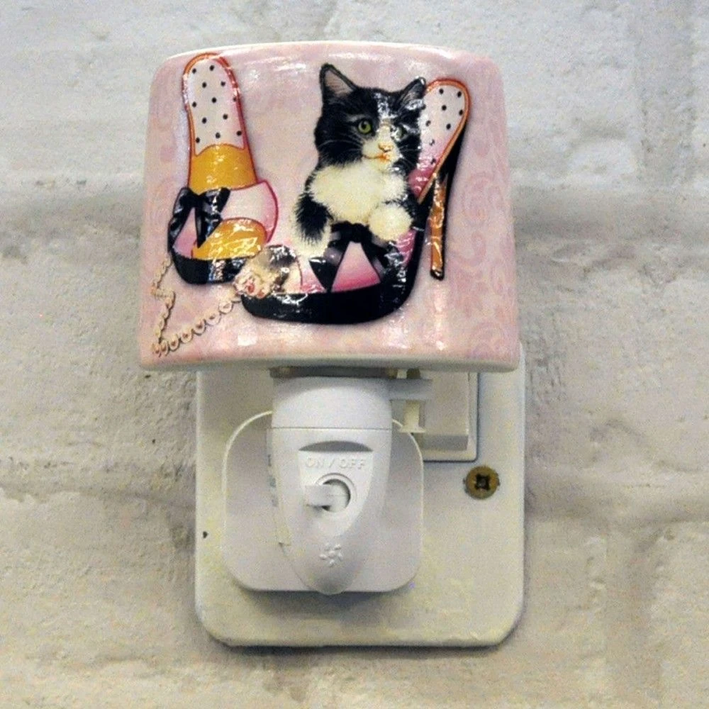 Kitten With Shoe Ceramic Plug-in Night Light 3 Kitten With Shoe Ceramic Plug-in Night Light