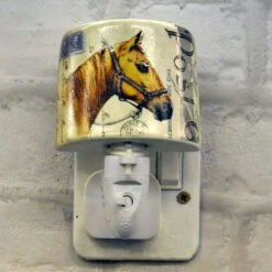 Brown Horse Ceramic Plug-in Night Light