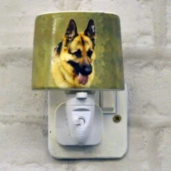 Alsation German Shepard Ceramic Plug-in Night Light