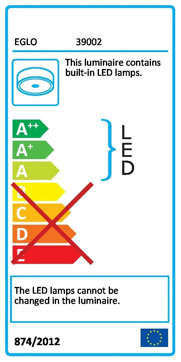 Eglo 39002 TONERIA LED Glass Crystal Ceiling Light 5 Eglo 39002 TONERIA LED Glass Crystal Ceiling Light - Image 3