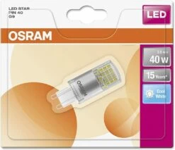 Osram LED G9 3.8 W = 40 W 470lm Cool White 4000K Not Dimmable -Philips Shop 4 4 0 4058075812390