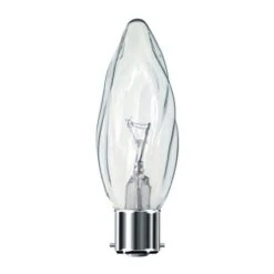 BELL 01400 - Flambeau 40mm Twisted Glass Candle Bulb 40W 240V BC B22