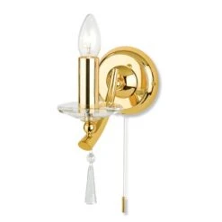 Firstlight 4236PB Iris Polished Brass Single Wall Light