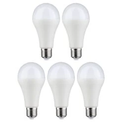 5 X Paulmann LED 15W = 100W ES/E27 GLS Light Bulbs, Warm White