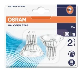 Osram 64831 20W 240V 35° GU10 Halogen Spot Lamps Twin Pack 4 Osram 64831 20W 240V 35° GU10 Halogen Spot Lamps Twin Pack - Image 2