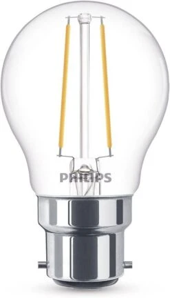 Philips LED Clear Filament Lamp 5W BC/B22 EyeComfort Warm White 2700K Dimmable