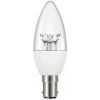 Venture DOM109 - 3.4W 240V SBC B15 38mm Clear Candle Light Bulb, Cool White 5000K