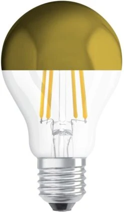 Osram LED 4W=37W 240V ES/E27 420lm GLS Mirror Gold Crown Top Light Bulb