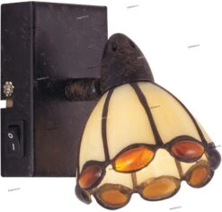 Globo Lighting Tiffany Single Wall/ceiling Spot Light With Built In Rocker Switch