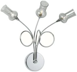 Firstlight 5728CHSM Cognac Chrome With Smoke Tint Glass 3 Light Wall Lamp