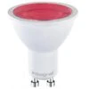 Integral LED 5W 220-240V GU10 40° 50mm Red Coloured Spot Lamp (Non-Dim) -Philips Shop 5 5 w 5w gu10 led bulb red 18108 1000 p11303