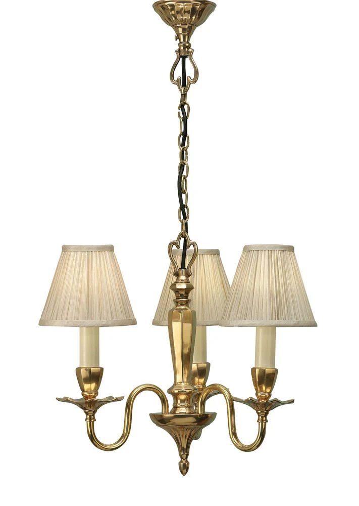 Interiors 1900 CA1SHB-ABY1002P3 Rochamp Asquith 3Lt Pendant & Beige Shades 4 Interiors 1900 CA1SHB-ABY1002P3 Rochamp Asquith 3Lt Pendant & Beige Shades - Image 2