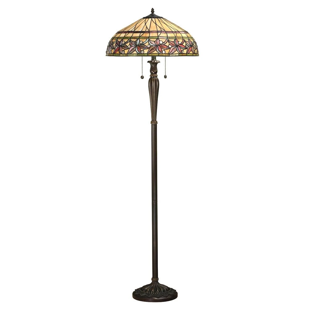 Interiors 1900 T046SH50-T046FB Tiffany Ashtead Floor Lamp 4 Interiors 1900 T046SH50-T046FB Tiffany Ashtead Floor Lamp - Image 2