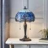 Interiors 1900 T009SH30-DB6 Tiffany Dragonfly Blue Small Table Lamp -Philips Shop 6 6 4 64090 1