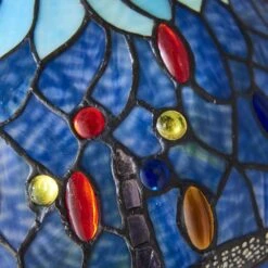 Interiors 1900 T009SH30-DB6 Tiffany Dragonfly Blue Small Table Lamp -Philips Shop 6 6 4 64090 4