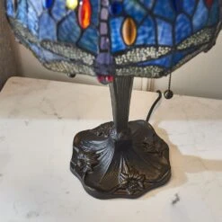 Interiors 1900 T009SH30-DB6 Tiffany Dragonfly Blue Small Table Lamp -Philips Shop 6 6 4 64090 5